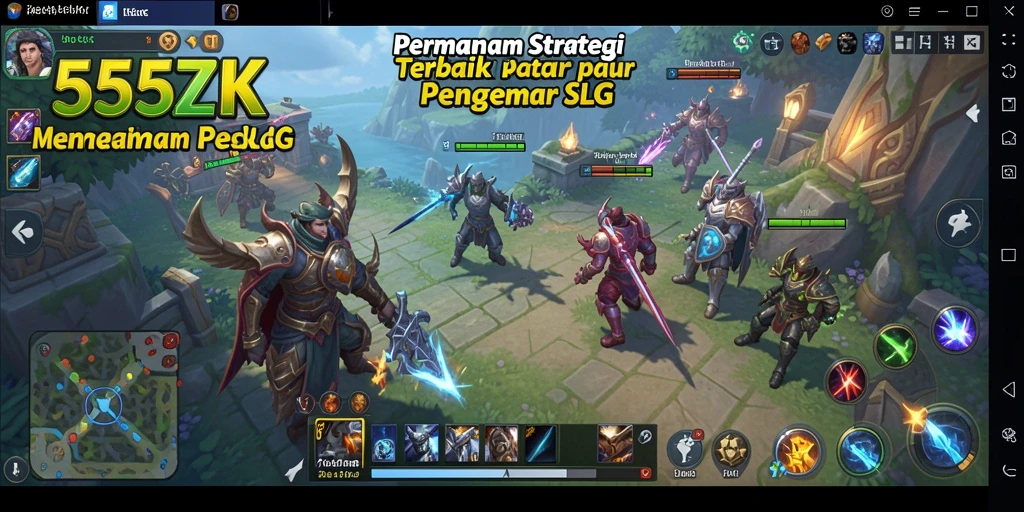 Tampilan gameplay SLG yang mendebarkan di 555ZK.