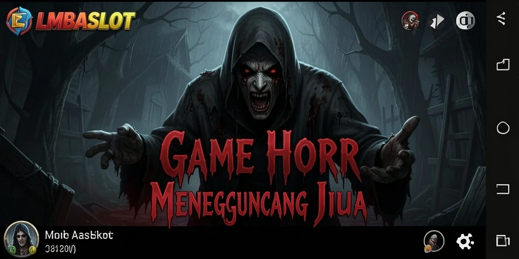Tangkapan layar utama LMBASLOT: memperlihatkan gameplay horor yang intens.
