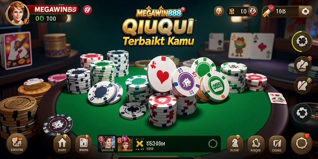 Tampilan gameplay QiuQiu yang seru dan interaktif dari MEGAWIN888.