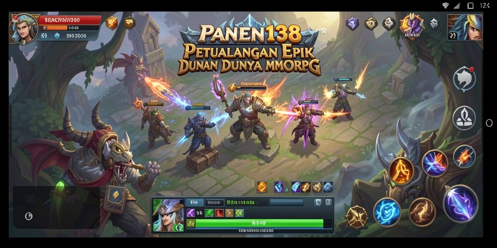 Tampilan gameplay seru dalam dunia MMORPG PANEN138.