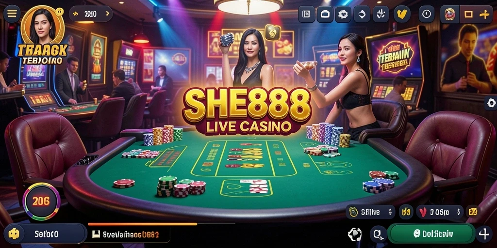 Gameplay Live Casino di SHE888 yang mendebarkan dan interaktif.