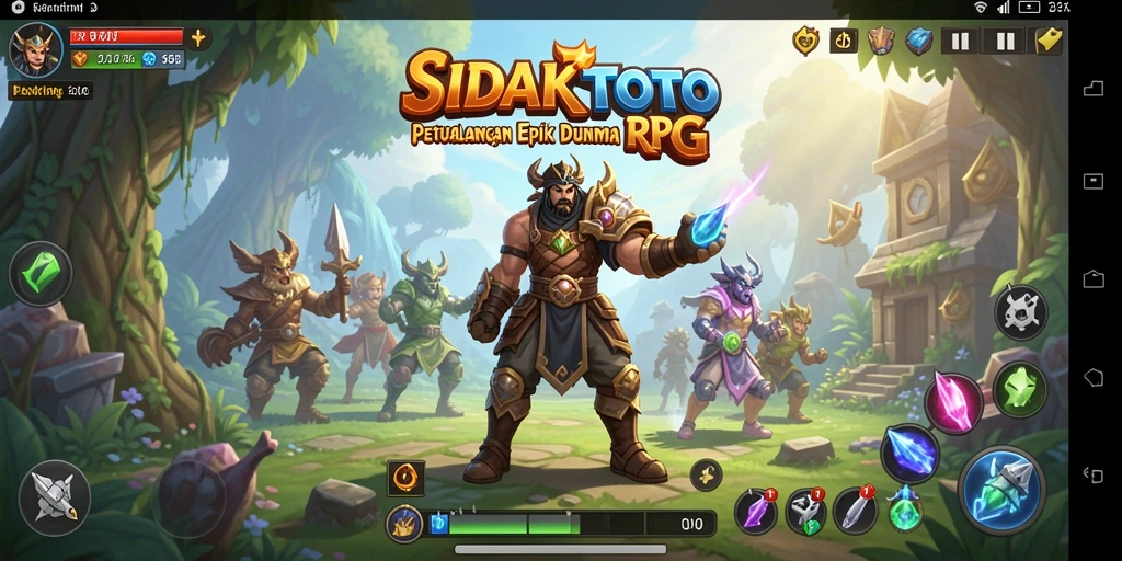 Tampilan gameplay dinamis dalam SIDAKTOTO dengan karakter penuh aksi.