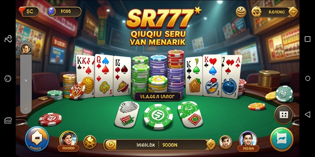 Screenshot gameplay SR777 menampilkan adu strategi dalam permainan QiuQiu.